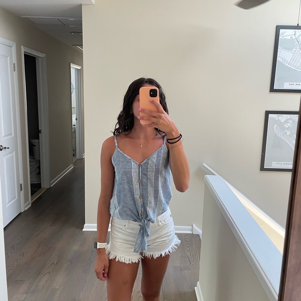VINTAGE HAVANA Blue striped tank